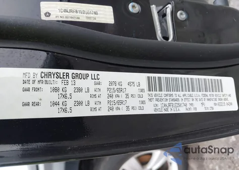 2014 Jeep Patriot Latitude из США, поврежденный, VIN 1C4NJRFB1ED501740